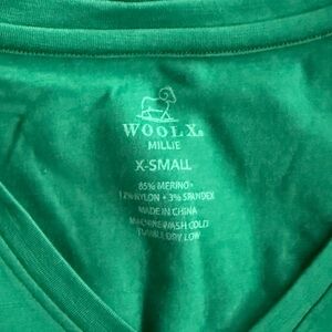 WoolX Shady Green Millie long sleeved shirt XS